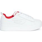 Białe Niskie sneakersy dla dzieci eleganckie marki Diesel w rozmiarze 39 