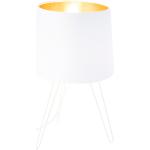 Białe Lampy stołowe z kloszem w nowoczesnym stylu marki Qazqa - gwint żarówki: E14 