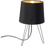 Czarne Lampy stołowe z kloszem w nowoczesnym stylu marki Qazqa - gwint żarówki: E14 