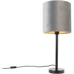 Przecenione Szare Lampy stołowe z kloszem w nowoczesnym stylu marki Qazqa - gwint żarówki: E27 