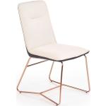 Popielate Krzesła do jadalni tapicerowane w nowoczesnym stylu ze skóry syntetycznej marki ELIOR 