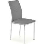 Popielate Krzesła składane tapicerowane w nowoczesnym stylu ze skóry syntetycznej marki Profeos.eu 