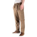 Brązowe Lniane spodnie męskie marki ASPESI w rozmiarze S 