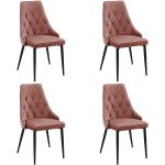 Srebrne Krzesła do jadalni tapicerowane w nowoczesnym stylu aksamitne marki ELIOR 