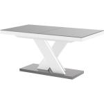 Nowoczesny stół z rozkładanym blatem z szarym blatem na białej nodze Xenon Lux