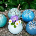 Niebieskie Wazony ceramiczne w nowoczesnym stylu ceramiczne 