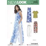New Look Zestaw wzorów do szycia dla kobiet tunika/top i spodnie, papier, biały, A (8-10-12-14-16-18), UN6566A
