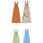 Nowy wzór 6491 sukienki Misses w dwóch długościach z wariacjami gorsetu, papier, biały, 22,04 x 15,04 x 1,04 cm