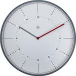 Białe Zegary ścienne okrągłe o średnicy 40 cm z tworzywa sztucznego marki Nextime 