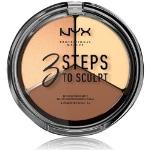 NYX Professional Makeup 3 Steps to Sculpt Paleta do makijażu 15 g Nr. 02 - Light