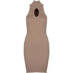 Brązowe Sukienki obcisłe damskie w paski mini marki Guess w rozmiarze XL 