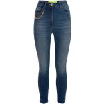 Niebieskie Elastyczne jeansy damskie Skinny fit dżinsowe marki Elisabetta Franchi 