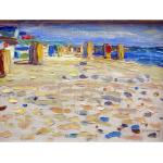 Wielokolorowe Reprodukcje z motywem plaży drewniane Wassily Kandinsky 