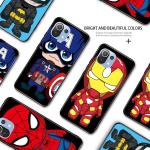 Odporna na wstrząsy obudowa TPU z kreskówek Marvel Avenger Spiderman Ironman Captain American Miękka silikonowa obudowa na telefon do etui Xiaomi