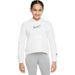 Białe Bluzy dziecięce dla dziewczynek marki Nike 