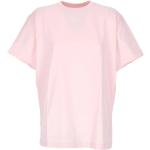 Różowe Koszulki sportowe damskie z krótkimi rękawami marki Nike Essentials w rozmiarze M 