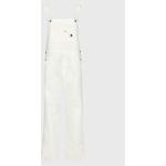 Przecenione Białe Ogrodniczki jeansowe damskie marki Carhartt WIP w rozmiarze S 