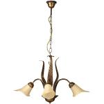 Brązowe Lampy wiszące wielopunktowe w stylu rustykalnym metalowe - gwint żarówki: E14 