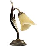Brązowe Lampy stołowe z kloszem w stylu rustykalnym metalowe - gwint żarówki: E14 