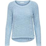 Niebieskie Swetry z okrągłym dekoltem damskie marki ONLY w rozmiarze L 