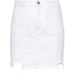Białe Mini spódniczki damskie dżinsowe mini marki 3x1 