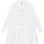 Białe Zwiewne sukienki damskie mini marki Ganni w rozmiarze M 