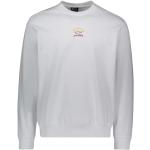 Białe Eko Swetry oversize z motywem rekinów z długimi rękawami sportowe marki PAUL & SHARK w rozmiarze XL 