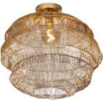 Złote Lampy sufitowe okrągłe o średnicy 45 cm w stylu orientalnym stalowe marki Qazqa - gwint żarówki: E27 