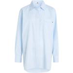 Niebieskie Koszule eleganckie damskie w paski eleganckie bawełniane marki Tommy Hilfiger w rozmiarze XL 