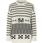 Oversize Sweter z Wzorem w Kolorze Zimowej Bieli Mads Nørgaard