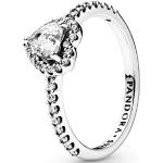Pandora damski pierścionek Halo, srebro wysokiej próby 925, rozmiar pierścionka 56, 198421C01-56