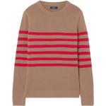 Brązowe Swetry oversize z długimi rękawami w paski marki Gant w rozmiarze L 