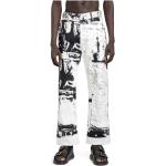 Białe Spodnie robocze męskie dżinsowe marki Alexander McQueen w rozmiarze M 