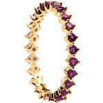 Fioletowe Złote pierścionki pozłacane marki PDPaola w rozmiarze 10 