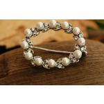 pearl de lux - broszka z perłą i kryształkami svarovskiego