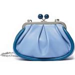 Niebieskie Małe torebki damskie z odpinanym paskiem z nappy marki Max Mara 