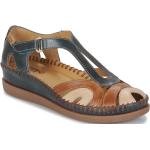 Niebieskie Sandały skórzane damskie na lato marki Pikolinos w rozmiarze 39 - wysokość obcasa od 3cm do 5cm 