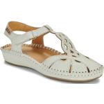 Białe Sandały skórzane damskie na lato marki Pikolinos w rozmiarze 39 - wysokość obcasa od 3cm do 5cm 