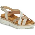 Białe Sandały skórzane damskie na lato marki Pikolinos w rozmiarze 37 - wysokość obcasa od 5cm do 7cm 