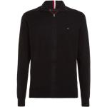Czarne Eko Swetry na zamek męskie marki Tommy Hilfiger Pima w rozmiarze XL 