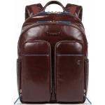 Piquadro Blue Square Revamp Backpack RFID Leather 39 cm Laptop Compartment mahogany