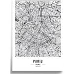 Plakaty urbanistyczne A3 z motywem Paryża w nowoczesnym stylu 