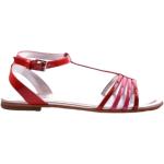 Czerwone Sandały skórzane damskie gładkie na lato marki Hogan w rozmiarze 36,5 
