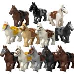 Figurki zwierzęta z motywem koni z tworzywa sztucznego o tematyce rycerzy i zamków o wysokości 10 cm 