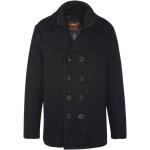 Czarne Płaszcze zimowe męskie eleganckie wełniane marki Schott NYC w rozmiarze XL 
