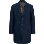 Niebieskie Płaszcze zimowe męskie eleganckie marki Jack & Jones w rozmiarze L 