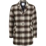 Brązowe Płaszcze zimowe męskie eleganckie marki Jack & Jones w rozmiarze XL 