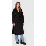 Przecenione Czarne Płaszcze zimowe damskie marki Silvian Heach w rozmiarze XL 
