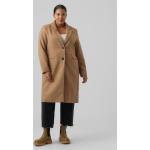 Przecenione Brązowe Płaszcze zimowe damskie marki Vero Moda w rozmiarze 3 XL 
