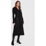 Przecenione Czarne Płaszcze zimowe damskie marki Victoria Beckham w rozmiarze S 